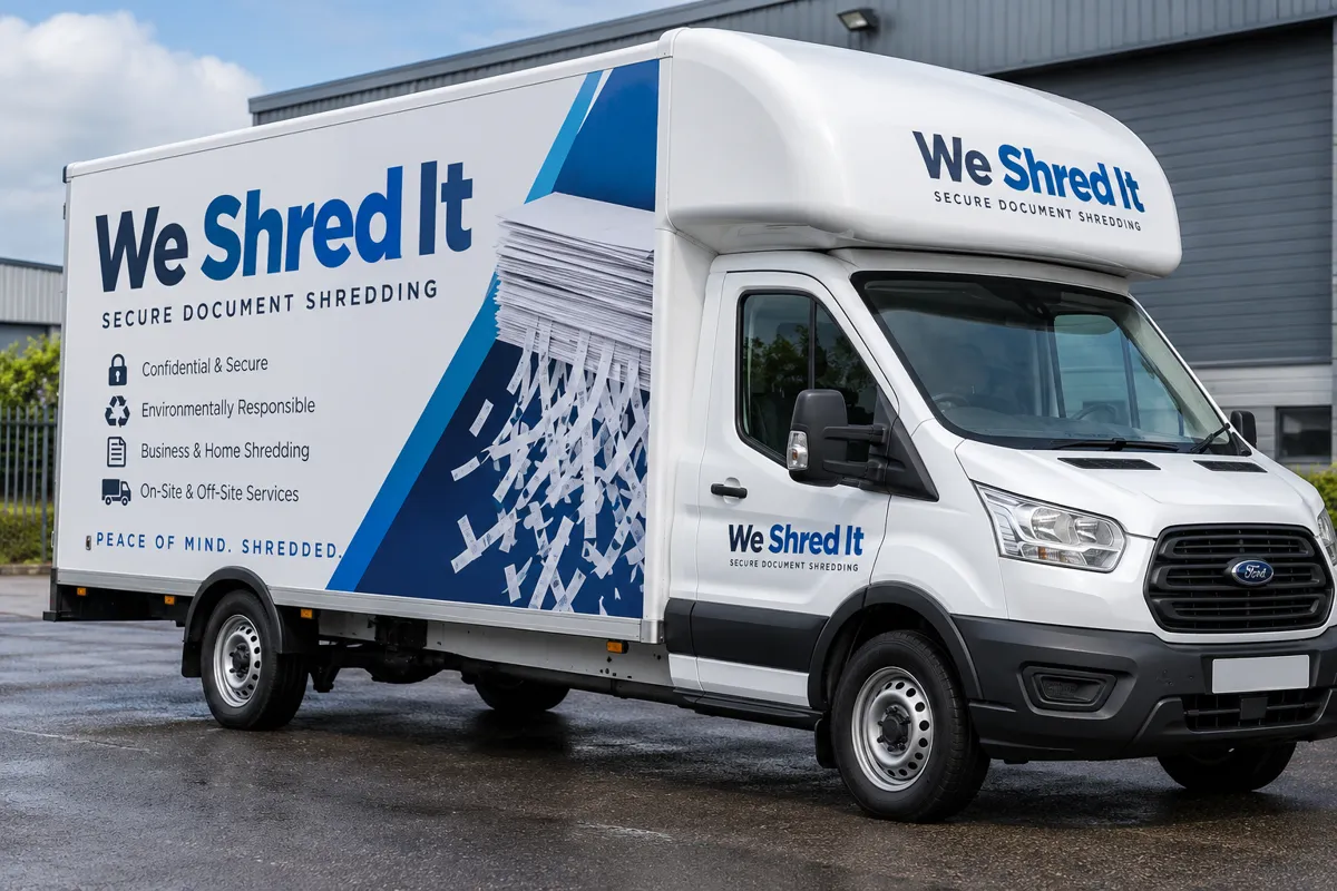 We Shred It secure shredding collection vehicle